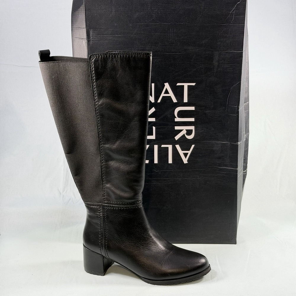 Naturalizer Size-7M‎ Women's Brent Wide Calf Knee High Boot Black $285 - Picture 7 of 10